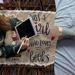 Henkilökohtainen Vain tyttö, joka rakastaa kirjoja Pehmeä peitto Kodin sisustus Syntymäpäivä Lukeminen lahja kirjan ystävälle