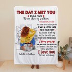 Personalised I Love You Forever And Always Blanket with Living Room Background Love-inspired Home Decor Anniversary Gift for Couple