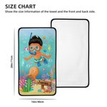 Personalized Ocean Diving Quick Dry Absorbent Coral Velvet Towel with Name Daily Beach Accessory Gift for Kid