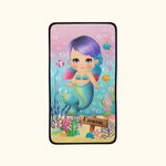 Toalla de baño personalizada de terciopelo coral con nombre Sirena del océano agradable a la piel Regalo diario de verano para niña