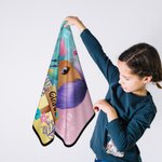 Toalla de baño personalizada de terciopelo coral con nombre Sirena del océano agradable a la piel Regalo diario de verano para niña