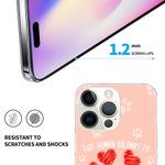 Personifierad Denna människa tillhör söt husdjur TPU Slim Phone Case med namn och tassavtryck Hjärtgåva för hundkattälskare