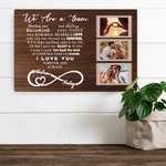 Personalised We Are A Team Couple Canvas Wall Art with Name and Photo Wall Decor Anniversary Wedding Gift for Couple