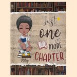 Personalized Just One More Chapter Soft Blanket Home Decoration Birthday Reading Gift for Book Lover
