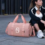 Sac de Voyage Personnalisé avec Nom et Initiale Sac Imperméable de Grande Capacité Cadeau Vacances Exercices Physiques pour Amateur Sport et Voyage