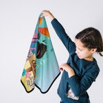 Personalized Ocean Diving Quick Dry Absorbent Coral Velvet Towel with Name Daily Beach Accessory Gift for Kid