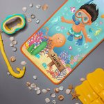 Personalized Ocean Diving Quick Dry Absorbent Coral Velvet Towel with Name Daily Beach Accessory Gift for Kid