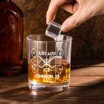 Verre à Whisky Personnalisé avec Texte Gravé Motif Hockey Cadeau Anniversaire Fête des Pères pour Papa Mari