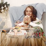 Personalized Just A Girl Who Loves Books Soft Blanket Home Decoration Christmas Reading Gift for Book Lovers