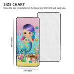 Personalized Mermaid Marine Absorbent Soft Coral Velvet Bath Towel with Name Summer Party Accessory Gift for Girl