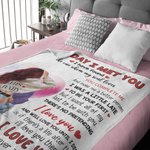 Personalised You Complete Me I Love You Blanket Pink Bubble Heart Home Decoration Anniversary Birthday Gift for Couple