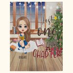 Personalized Just One More Chapter Soft Blanket Home Decoration Christmas Reading Gift for Book Lovers
