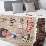 Personalized Just One More Chapter Soft Blanket Home Decoration Birthday Reading Gift for Book Lover