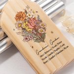 Personalised Birth Flower Bouquet Wind Chime Vintage Garden Outdoor Decoration Birthday Family Gift for Mom Grandma