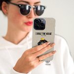 Henkilökohtainen I Rule The House Pet Theme TPU Slim Puhelin Asia nimi ja Crown lahja Dog Cat Loverille