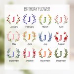 Gepersonaliseerde Geboortebloem Gevouwen Make-up Spiegel met Naam Verjaardag Huwelijkscadeau voor haar