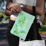 Trousse de Maquillage Personnalisée avec Nom sur Carte du Monde Cadeau d'Anniversaire de Fin d'Études pour Femme