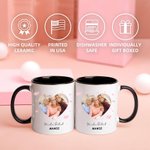 Tazza da caffè in ceramica a forma di cuore personalizzata con nome e relazione Regalo di compleanno e festa della mamma per amici e famiglia