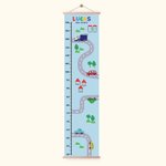 Personalised Vehicle on the Road Transportation Kid Growth Height Chart with Name and Date Bedroom Decor Birthday Gift for Baby Kid