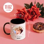 Tazza da caffè in ceramica a forma di cuore personalizzata con nome e relazione Regalo di compleanno e festa della mamma per amici e famiglia