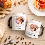 Tazza da caffè in ceramica a forma di cuore personalizzata con nome e relazione Regalo di compleanno e festa della mamma per amici e famiglia