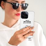 Henkilökohtainen Tämä on meidän sohva Pet Theme TPU Slim Puhelin asia nimi ja Wall Tile tausta lahja koira kissa rakastaja