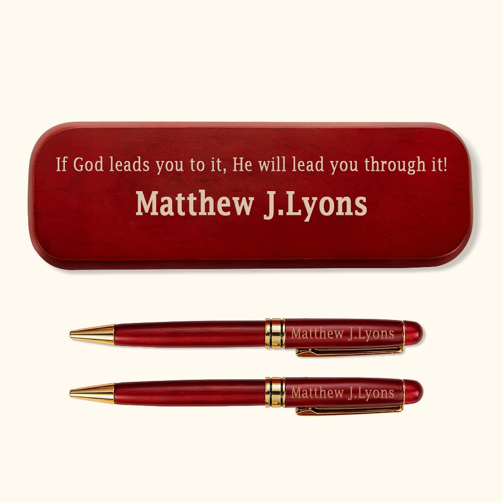 Ensemble de Stylos Personnalisé avec Nom et Proverbe Gravés Cadeau Anniversaire Remise des Diplômés pour Élève