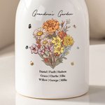 Henkilökohtainen syntymä Kukkakimppu Keraaminen maljakko Kodin sisustus Äitienpäivä Syntymäpäivä Lahja isoäidille Äitiille