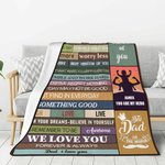 Couverture Polaire Personnalisée avec Nom pour la Fête des Pères Cadeau d'Anniversaire pour Lui Papa