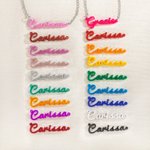Personalised Acrylic Pink Name Necklace Trendy Girl Pendant Jewellery Multicolor Available Birthday Gift for Her