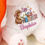 Personalisierte Reversible Karotte Camouflage Hunter Bunny Plüsch Puppe Spielzeug mit Namen Ostern Dekoration Geburtstagsgeschenk für Kind