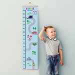 Personalised Vehicle on the Road Transportation Kid Growth Height Chart with Name and Date Bedroom Decor Birthday Gift for Baby Kid