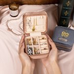 Personalisierte Samt Vintage Geburt Blume Schmuck-Box mit und Name Muttertag Geburtstag Brautparty Geschenke für sie