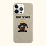 Henkilökohtainen I Rule The House Pet Theme TPU Slim Puhelin Asia nimi ja Crown lahja Dog Cat Loverille