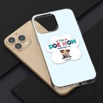 Henkilökohtainen Koira Äiti Kissa Äiti Taivaansininen TPU Slim Puhelin Asia nimi Lahja Lemmikkieläinten ystäville omistajat