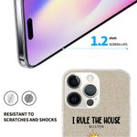 Henkilökohtainen I Rule The House Pet Theme TPU Slim Puhelin Asia nimi ja Crown lahja Dog Cat Loverille