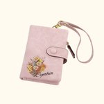 Personalizada Nacimiento Flor Bouquet Tri-Folded Cartera de cuero Cumpleaños Día de la Madre Regalo de Navidad para mamá abuela