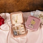 Personalisierte Samt Vintage Geburt Blume Schmuck-Box mit und Name Muttertag Geburtstag Brautparty Geschenke für sie