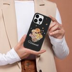 Custodia per iPhone personalizzata con bouquet di fiori di nascita e nome Regalo di compleanno per la festa della mamma