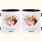 Tazza da caffè in ceramica a forma di cuore personalizzata con nome e relazione Regalo di compleanno e festa della mamma per amici e famiglia