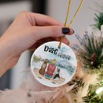 Personalisierte Hund Mama oder Hund Papa Runde Keramik-Anhänger Ornament Weihnachten Geburtstag Geschenk für Hundeliebhaber