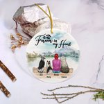 Personalized Forever in My Heart Round Ceramic Pendant Ornament Christmas Birthday Gift for Dog Lover