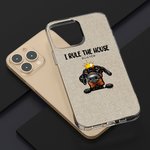 Henkilökohtainen I Rule The House Pet Theme TPU Slim Puhelin Asia nimi ja Crown lahja Dog Cat Loverille