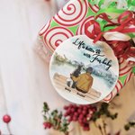 Personalized Life is Better with Fur Baby Round Ceramic Pendant Ornament Christmas Birthday Gift for Dog Lover