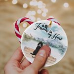 Personalized Forever in My Heart Round Ceramic Pendant Ornament Christmas Birthday Gift for Dog Lover