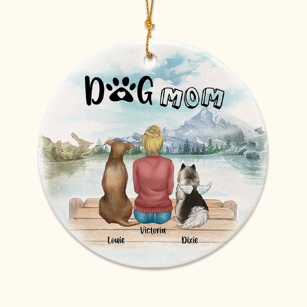 Dog Mom/Dad Ceramic Pendant Ornament Gift