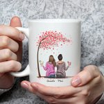 Taza de café de cerámica personalizada para madre e hija unidas para siempre 11oz Regalo de cumpleaños Día de la Madre para madre hija