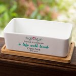 Personalisierte Ein Leben gut gelebt Blumentopf mit Namen und Jahrestag Memorial Geschenk für Familie Freund