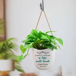 Personalisierte Ein Leben gut gelebt Blumentopf mit Namen und Jahrestag Memorial Geschenk für Familie Freund