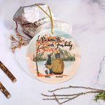 Henkilökohtainen Life is Better with Fur Baby Pyöreä keraaminen koriste punainen vaahteranlehti tausta joulu syntymäpäivälahja koiranrakastajaan